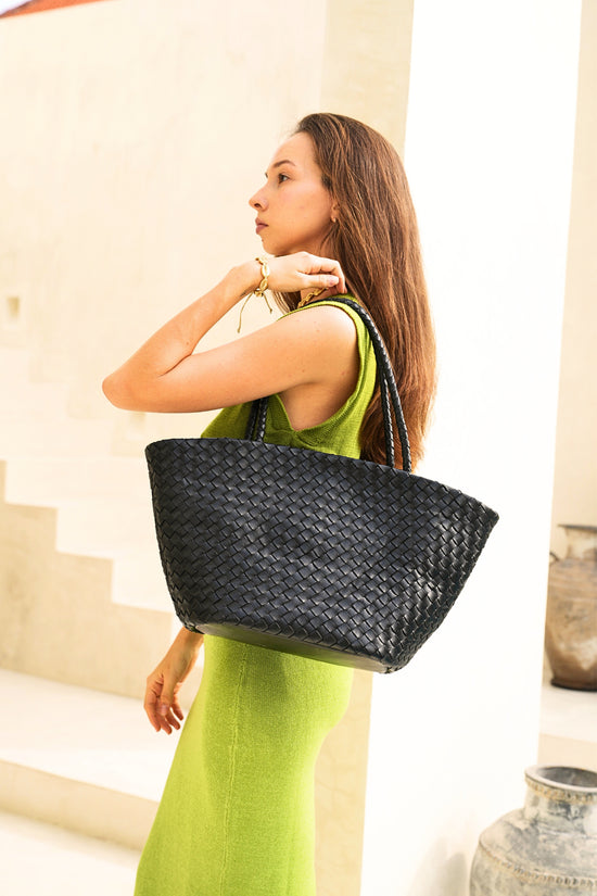 Gemma Handwoven Leather Tote