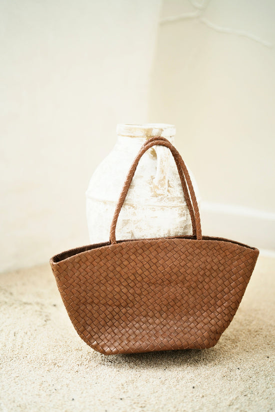 Gemma Handwoven Leather Tote