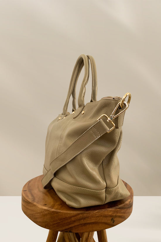 Ellie Handmade Leather Tote in Sand