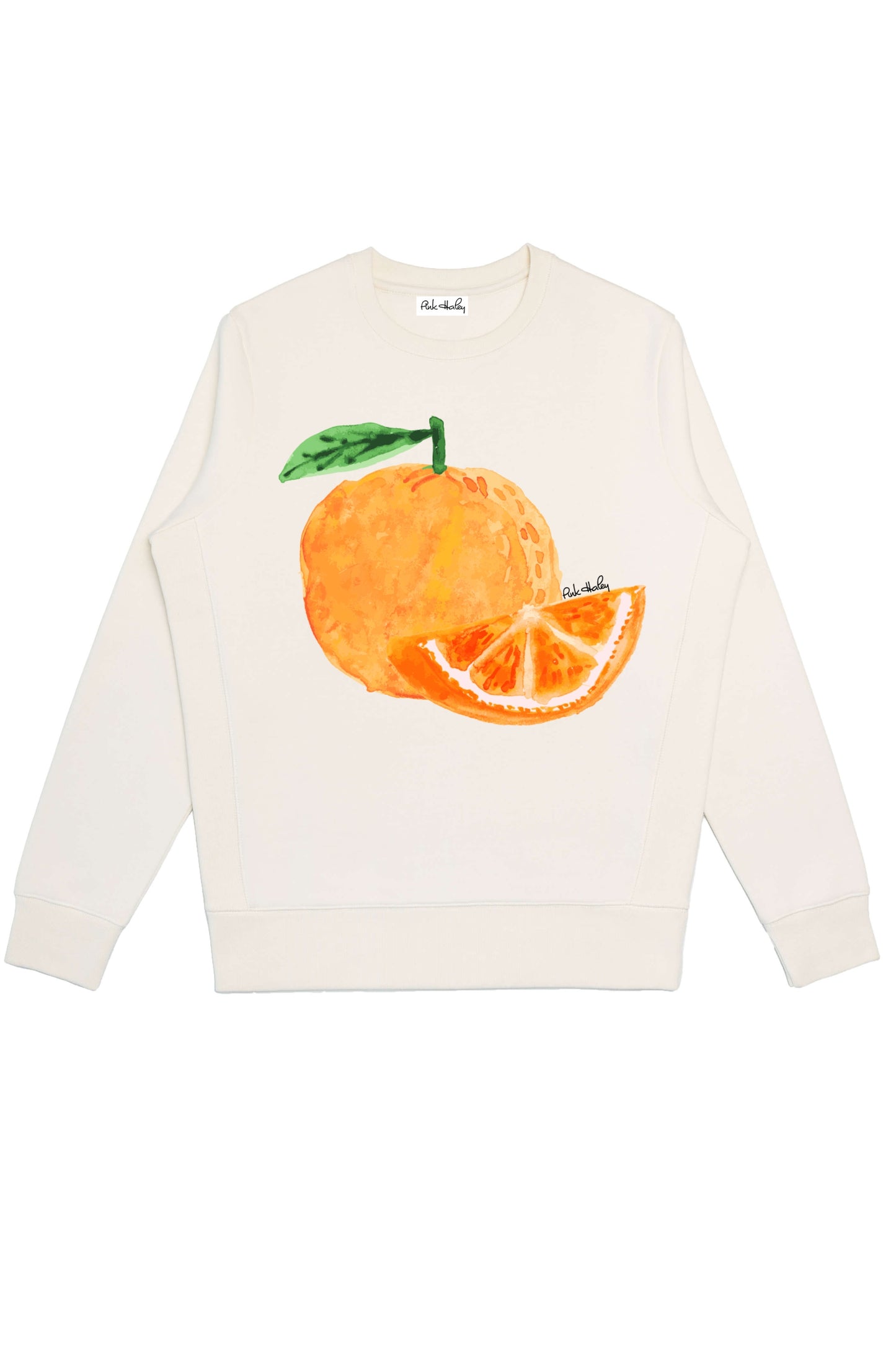 Orange Organic Cotton Crewneck Sweater