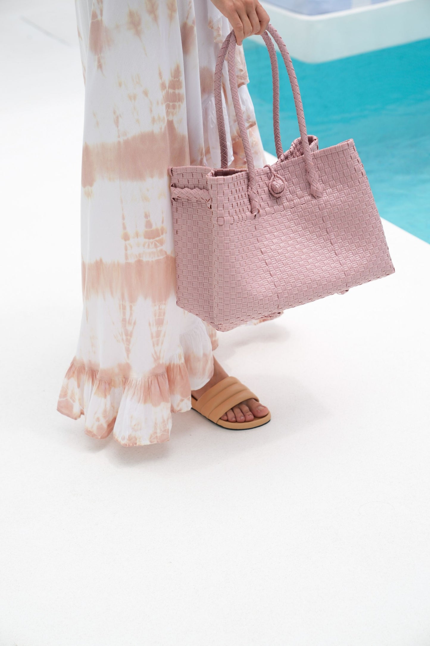 BONBON TOYS Beach Tote Bag, Washable Fashion Beach Hand Bag, Pink