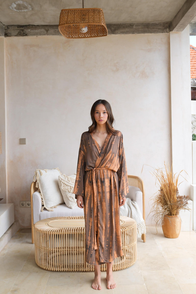 Sara Hand Dyed Kimono in Ginger – Pink Haley